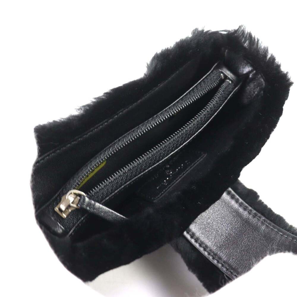 CHANEL Vintage Black Leather Logo Pouch - Picture 6 of 12